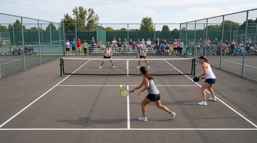 Pickleball editorial artwork