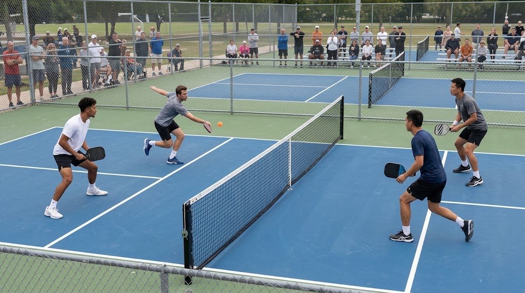 Pickleball editorial artwork