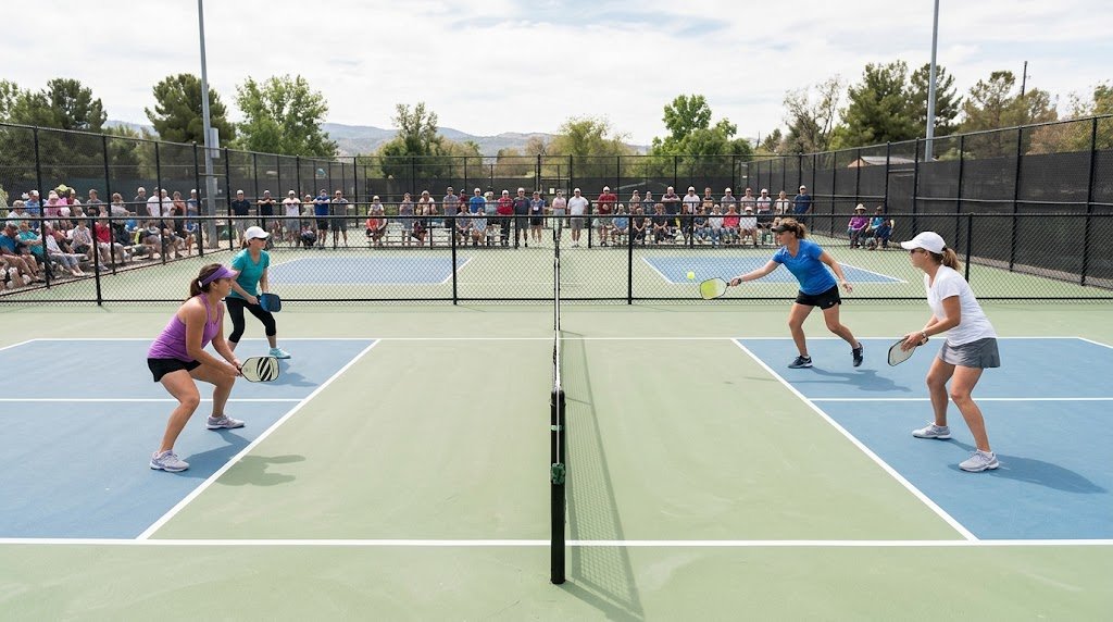 Pickleball editorial artwork