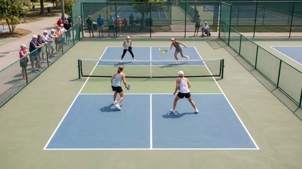 Pickleball editorial illustration