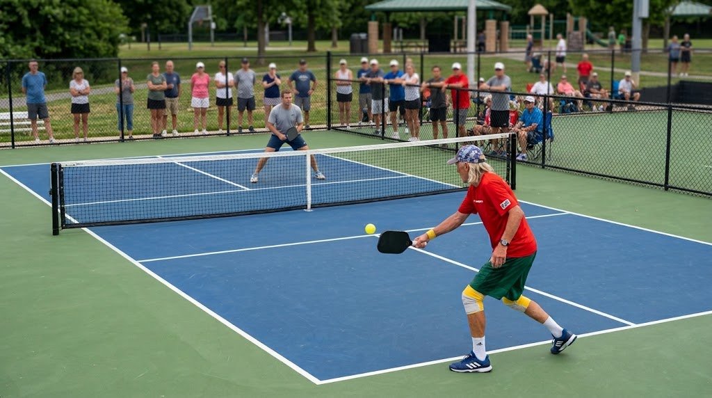 Pickleball editorial illustration